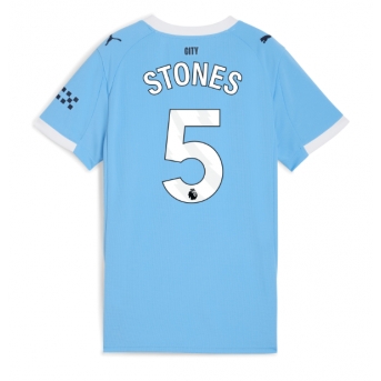 Billige Fotballdrakt Manchester City John Stones #5 Replika Hjemmedrakt Dame 2025-26 Kortermet